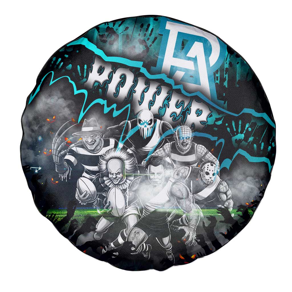 Step Into Horror Domain Power Football Spare Tire Cover Halloween Horror Movie Characters - Aussie Hoodie