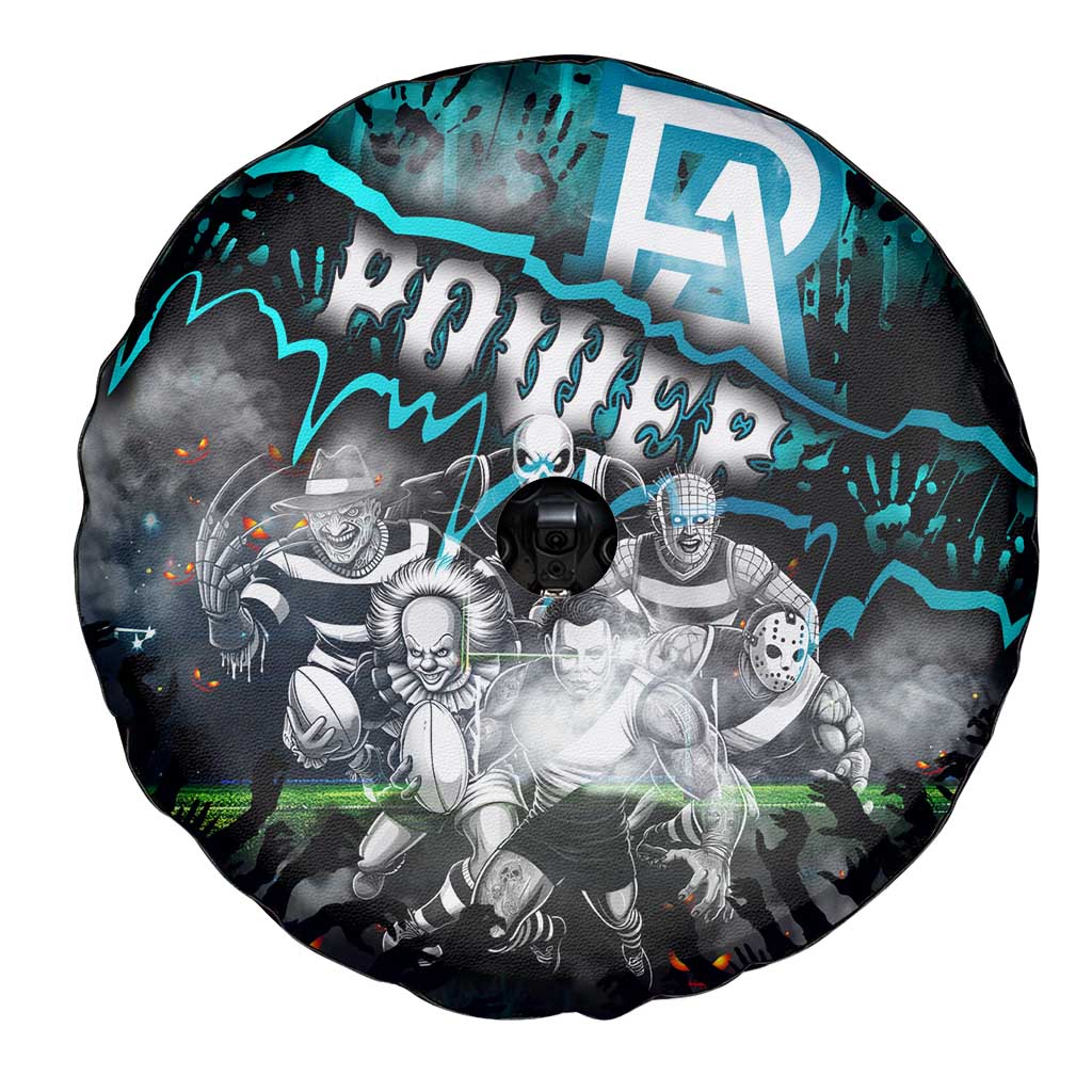Step Into Horror Domain Power Football Spare Tire Cover Halloween Horror Movie Characters - Aussie Hoodie
