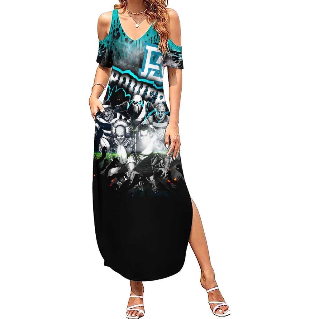 Step Into Horror Domain Power Football Summer Maxi Dress Halloween Horror Movie Characters - Aussie Hoodie