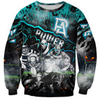 Step Into Horror Domain Power Football Sweatshirt Halloween Horror Movie Characters - Aussie Hoodie