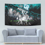 Step Into Horror Domain Power Football Tapestry Halloween Horror Movie Characters - Aussie Hoodie
