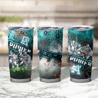 Step Into Horror Domain Power Football Tumbler Cup Halloween Horror Movie Characters - Aussie Hoodie