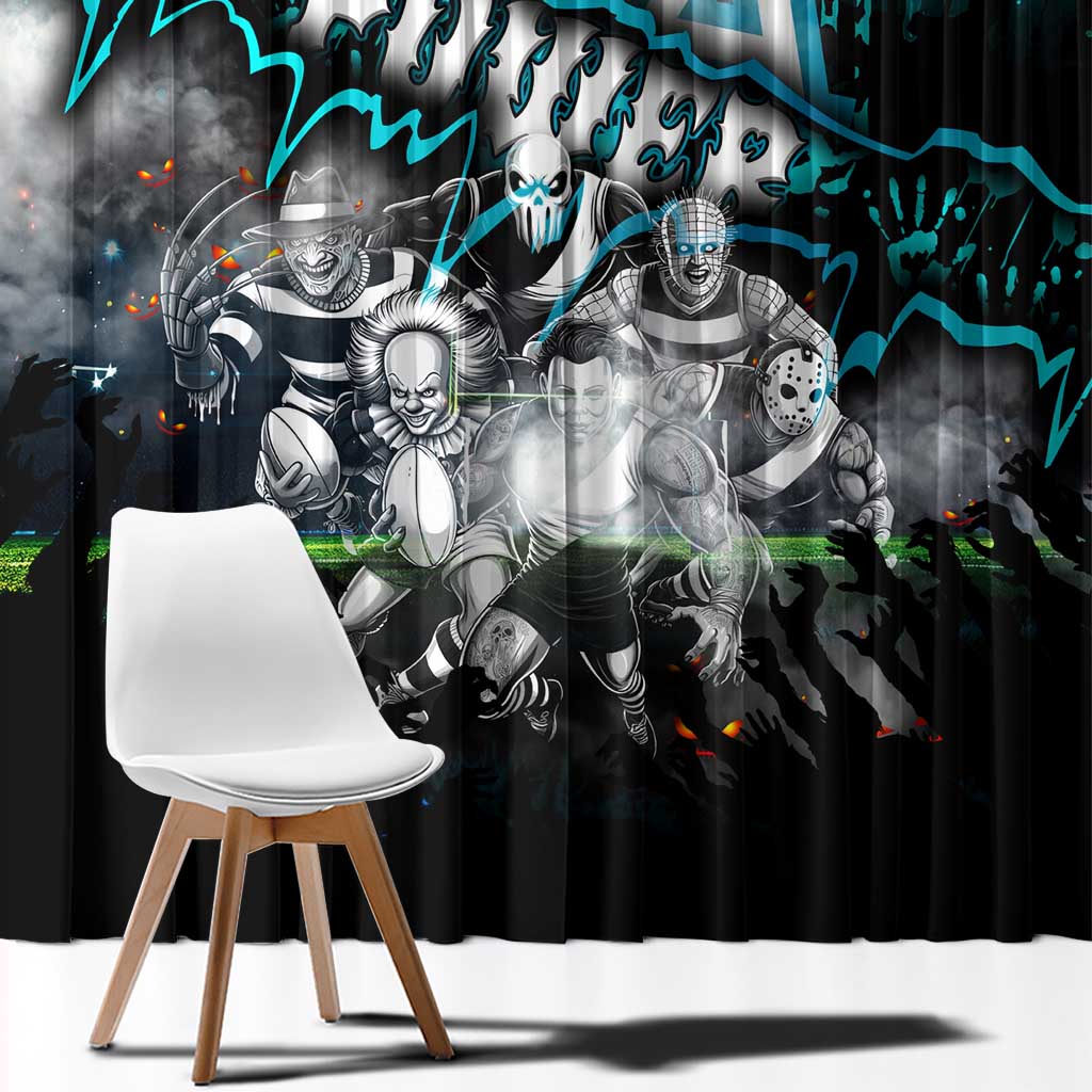 Step Into Horror Domain Power Football Window Curtain Halloween Horror Movie Characters - Aussie Hoodie