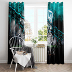 Step Into Horror Domain Power Football Window Curtain Halloween Horror Movie Characters - Aussie Hoodie
