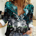 Step Into Horror Domain Power Football Women Casual Shirt Halloween Horror Movie Characters - Aussie Hoodie