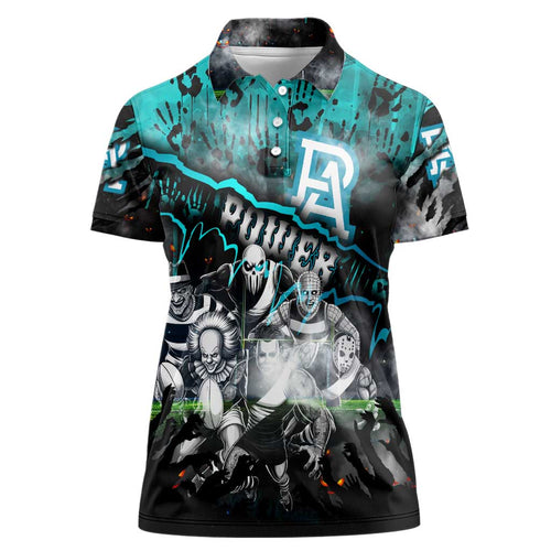 Step Into Horror Domain Power Football Women Polo Shirt Halloween Horror Movie Characters - Aussie Hoodie