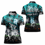 Step Into Horror Domain Power Football Women Polo Shirt Halloween Horror Movie Characters - Aussie Hoodie