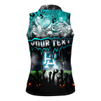 Step Into Horror Domain Power Football Women Sleeveless Polo Shirt Halloween Horror Movie Characters - Aussie Hoodie