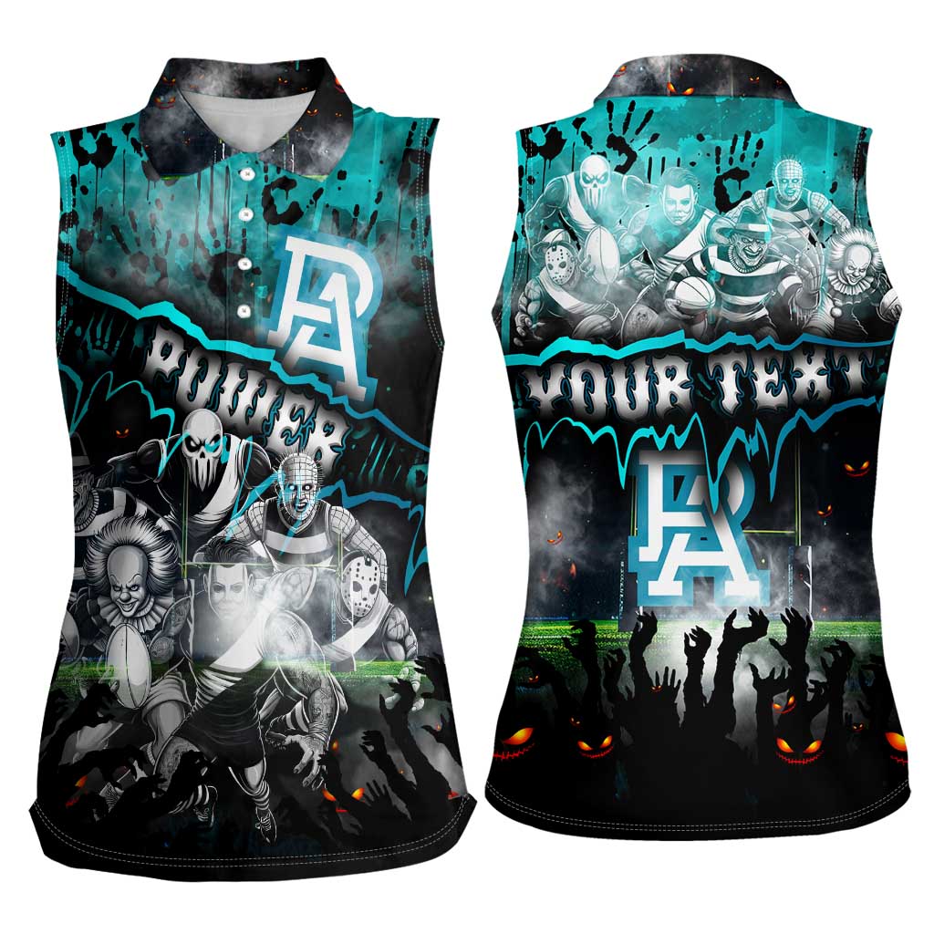 Step Into Horror Domain Power Football Women Sleeveless Polo Shirt Halloween Horror Movie Characters - Aussie Hoodie