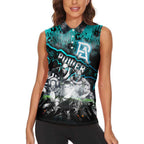 Step Into Horror Domain Power Football Women Sleeveless Polo Shirt Halloween Horror Movie Characters - Aussie Hoodie