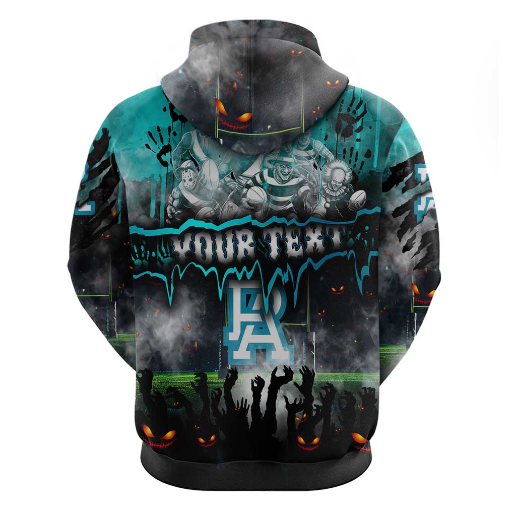 Step Into Horror Domain Power Football Zip Hoodie Halloween Horror Movie Characters - Aussie Hoodie
