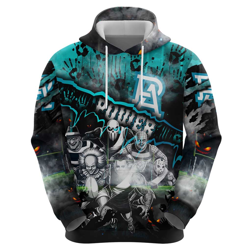 Step Into Horror Domain Power Football Zip Hoodie Halloween Horror Movie Characters - Aussie Hoodie