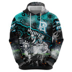 Step Into Horror Domain Power Football Zip Hoodie Halloween Horror Movie Characters - Aussie Hoodie