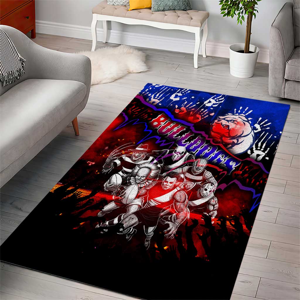 Step Into Horror Domain Bulldogs Football Area Rug Halloween Horror Movie Characters - Aussie Hoodie