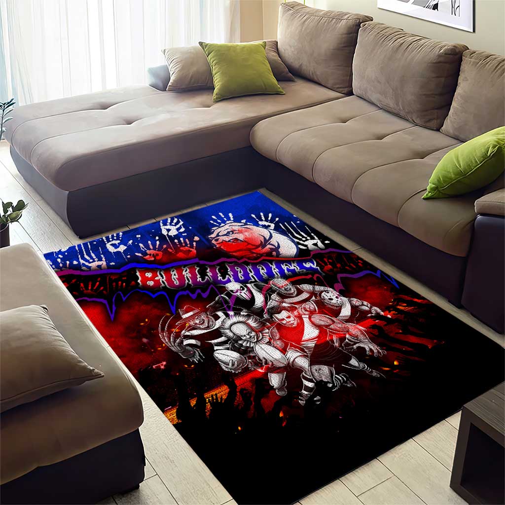 Step Into Horror Domain Bulldogs Football Area Rug Halloween Horror Movie Characters - Aussie Hoodie