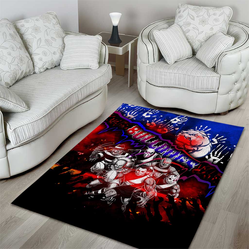 Step Into Horror Domain Bulldogs Football Area Rug Halloween Horror Movie Characters - Aussie Hoodie