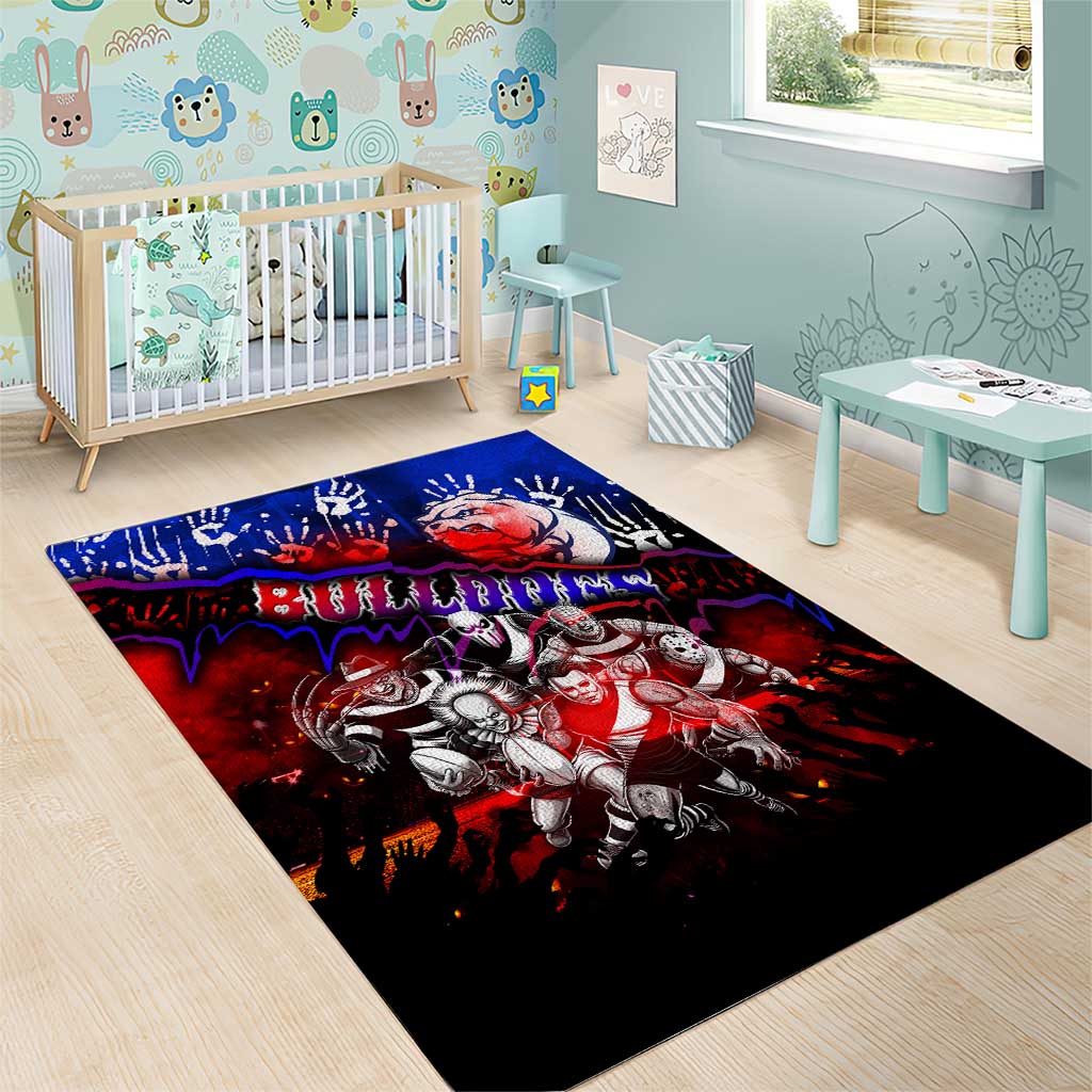 Step Into Horror Domain Bulldogs Football Area Rug Halloween Horror Movie Characters - Aussie Hoodie