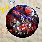 Step Into Horror Domain Bulldogs Football Beach Blanket Halloween Horror Movie Characters - Aussie Hoodie