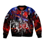 Step Into Horror Domain Bulldogs Football Bomber Jacket Halloween Horror Movie Characters - Aussie Hoodie