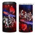 Step Into Horror Domain Bulldogs Football 4 in 1 Can Cooler Tumbler Halloween Horror Movie Characters - Aussie Hoodie