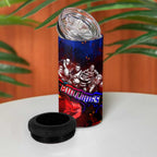 Step Into Horror Domain Bulldogs Football 4 in 1 Can Cooler Tumbler Halloween Horror Movie Characters - Aussie Hoodie