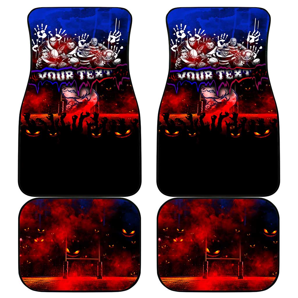 Step Into Horror Domain Bulldogs Football Car Mats Halloween Horror Movie Characters - Aussie Hoodie