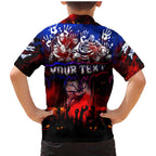 Step Into Horror Domain Bulldogs Football Family Matching Mermaid Dress and Hawaiian Shirt Halloween Horror Movie Characters - Aussie Hoodie