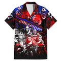 Step Into Horror Domain Bulldogs Football Family Matching Mermaid Dress and Hawaiian Shirt Halloween Horror Movie Characters - Aussie Hoodie