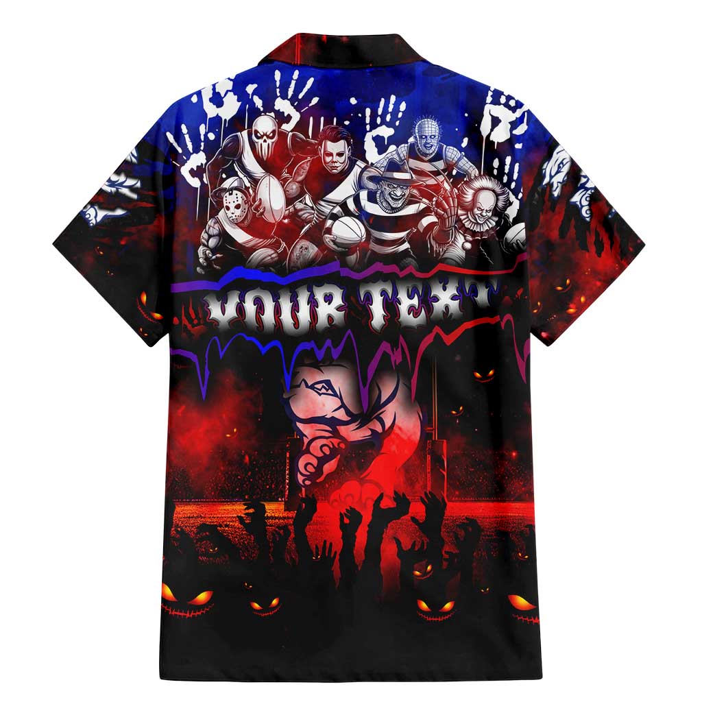 Step Into Horror Domain Bulldogs Football Family Matching Mermaid Dress and Hawaiian Shirt Halloween Horror Movie Characters - Aussie Hoodie
