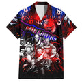 Step Into Horror Domain Bulldogs Football Family Matching Off Shoulder Maxi Dress and Hawaiian Shirt Halloween Horror Movie Characters - Aussie Hoodie