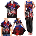 Step Into Horror Domain Bulldogs Football Family Matching Tank Maxi Dress and Hawaiian Shirt Halloween Horror Movie Characters - Aussie Hoodie