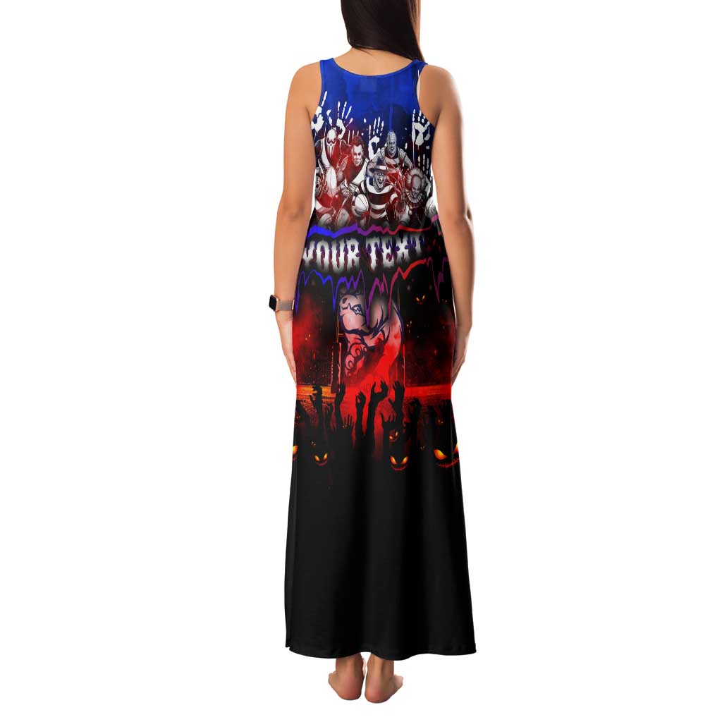 Step Into Horror Domain Bulldogs Football Family Matching Tank Maxi Dress and Hawaiian Shirt Halloween Horror Movie Characters - Aussie Hoodie