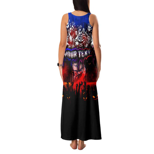 Step Into Horror Domain Bulldogs Football Family Matching Tank Maxi Dress and Hawaiian Shirt Halloween Horror Movie Characters - Aussie Hoodie