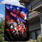Step Into Horror Domain Bulldogs Football Garden Flag Halloween Horror Movie Characters - Aussie Hoodie