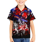 Step Into Horror Domain Bulldogs Football Hawaiian Shirt Halloween Horror Movie Characters - Aussie Hoodie