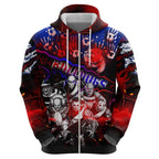 Step Into Horror Domain Bulldogs Football Hoodie Halloween Horror Movie Characters - Aussie Hoodie