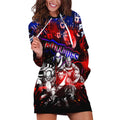 Step Into Horror Domain Bulldogs Football Hoodie Dress Halloween Horror Movie Characters - Aussie Hoodie