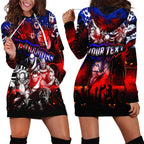 Step Into Horror Domain Bulldogs Football Hoodie Dress Halloween Horror Movie Characters - Aussie Hoodie