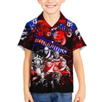 Step Into Horror Domain Bulldogs Football Kid Hawaiian Shirt Halloween Horror Movie Characters - Aussie Hoodie