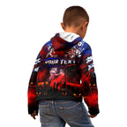 Step Into Horror Domain Bulldogs Football Kid Hoodie Halloween Horror Movie Characters - Aussie Hoodie