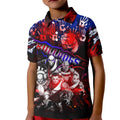 Step Into Horror Domain Bulldogs Football Kid Polo Shirt Halloween Horror Movie Characters - Aussie Hoodie