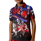 Step Into Horror Domain Bulldogs Football Kid Polo Shirt Halloween Horror Movie Characters - Aussie Hoodie