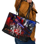 Step Into Horror Domain Bulldogs Football Leather Tote Bag Halloween Horror Movie Characters - Aussie Hoodie