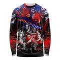 Step Into Horror Domain Bulldogs Football Long Sleeve Shirt Halloween Horror Movie Characters - Aussie Hoodie