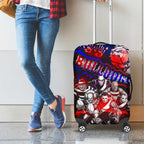 Step Into Horror Domain Bulldogs Football Luggage Cover Halloween Horror Movie Characters - Aussie Hoodie