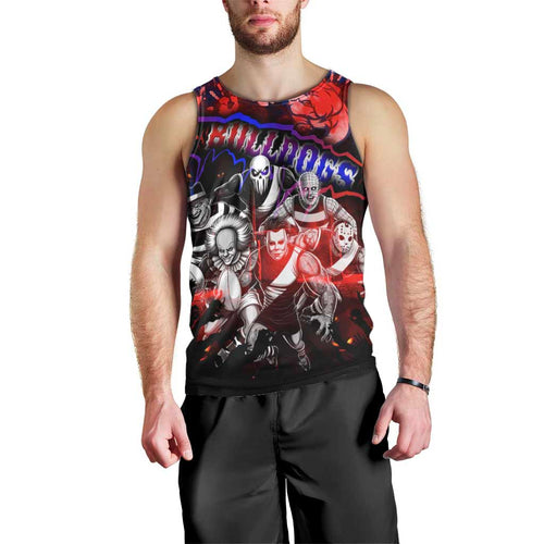 Step Into Horror Domain Bulldogs Football Men Tank Top Halloween Horror Movie Characters - Aussie Hoodie