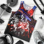 Step Into Horror Domain Bulldogs Football Men Tank Top Halloween Horror Movie Characters - Aussie Hoodie