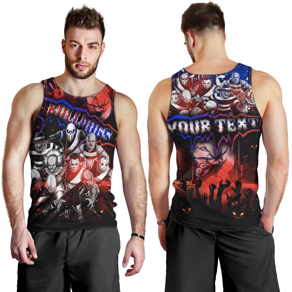 Step Into Horror Domain Bulldogs Football Men Tank Top Halloween Horror Movie Characters - Aussie Hoodie