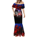 Step Into Horror Domain Bulldogs Football Mermaid Dress Halloween Horror Movie Characters - Aussie Hoodie