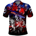 Step Into Horror Domain Bulldogs Football Polo Shirt Halloween Horror Movie Characters - Aussie Hoodie